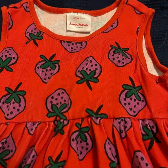 Hanna Andersson Red Sleeveless Strawberry Print Sundress - Picture 2 of 7